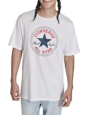 Converse Men's Size XXL White Logo Short Sleeve T-Shirt Tee NWT